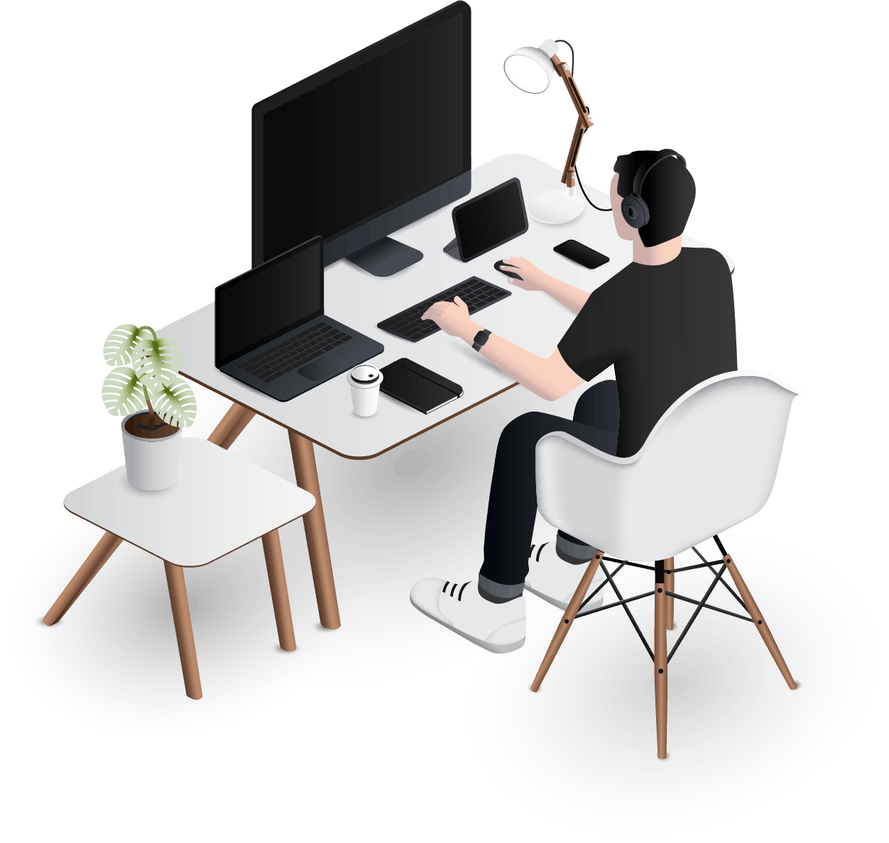 design desk ilustration